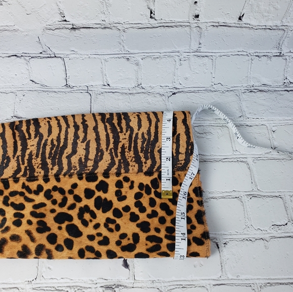 NWOB Antonio Melani Leather Animal Print Fur boots - Picture 9 of 12